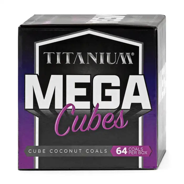 Hookahjohn Titanium Mega Cubes 1kg Box Natural Coconut Hookah Charcoals