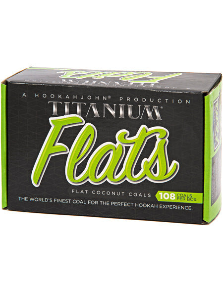 Hookahjohn Titanium Flats 1kg Box Natural Coconut Hookah Charcoals