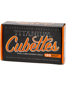 Hookahjohn Titanium Cubettes 1kg Box Natural Coconut Hookah Charcoals