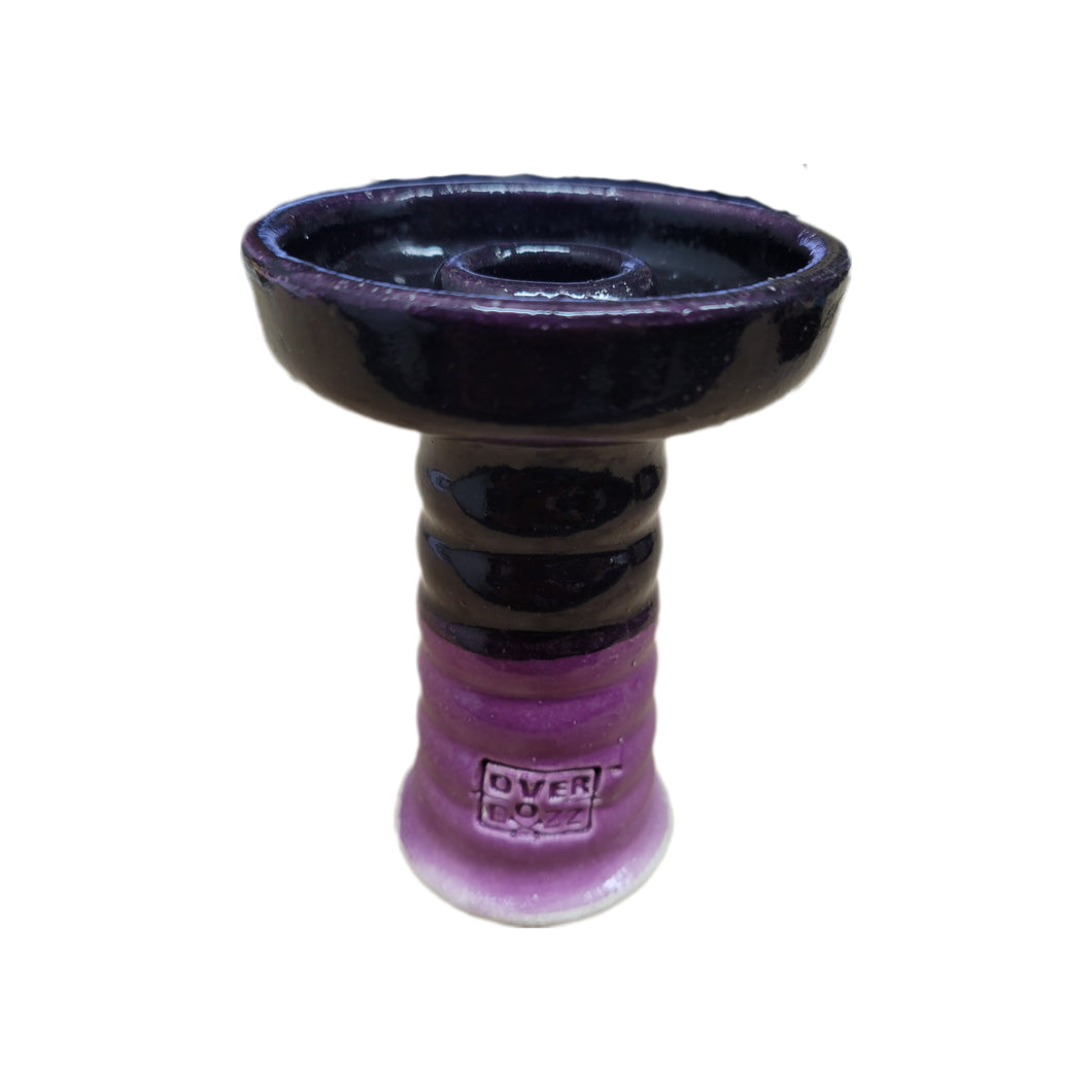 Overdozz Premium Phunnel G2-W White Clay Black Purple Hookah Bowl
